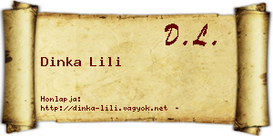 Dinka Lili névjegykártya
