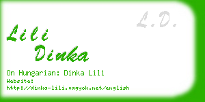 lili dinka business card
